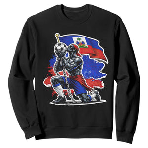 Proud Haiti Soccer Fan Sweatshirt Ayiti Heritage Pride