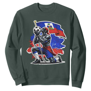 Proud Haiti Soccer Fan Sweatshirt Ayiti Heritage Pride