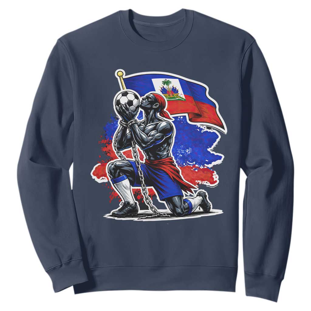 Proud Haiti Soccer Fan Sweatshirt Ayiti Heritage Pride