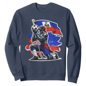 Proud Haiti Soccer Fan Sweatshirt Ayiti Heritage Pride