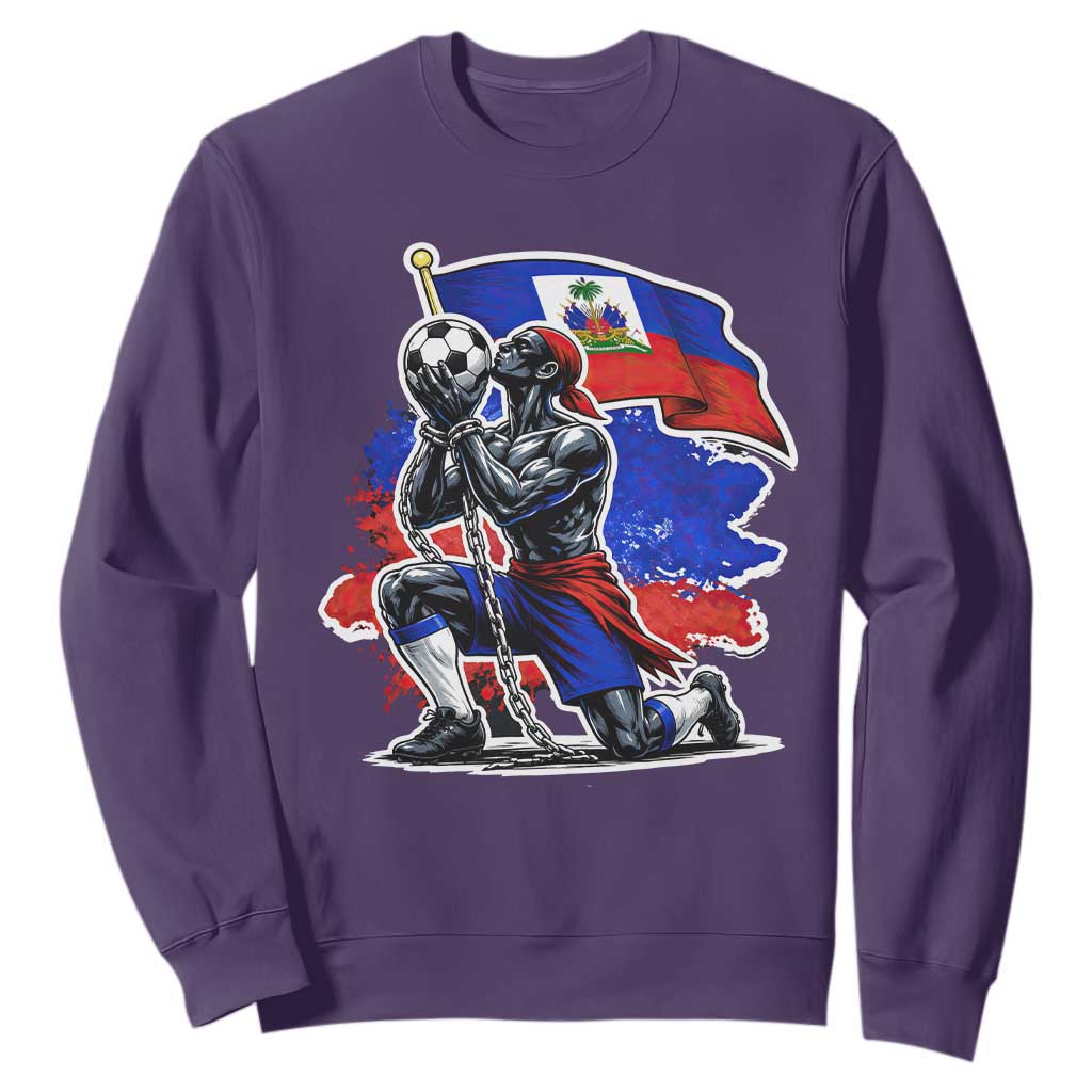 Proud Haiti Soccer Fan Sweatshirt Ayiti Heritage Pride