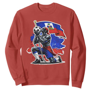 Proud Haiti Soccer Fan Sweatshirt Ayiti Heritage Pride
