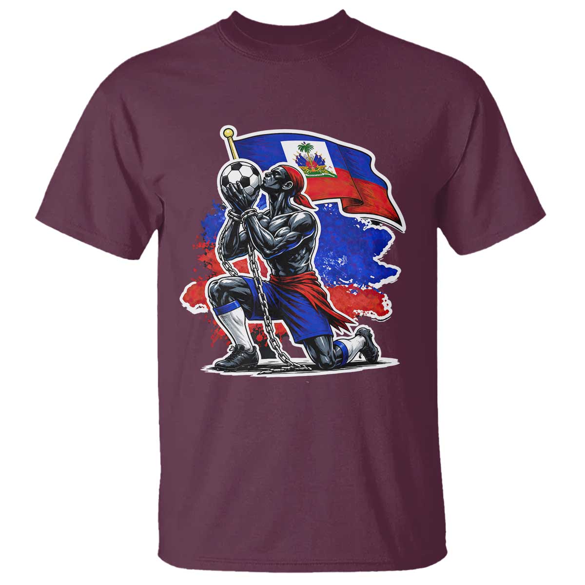 Proud Haiti Soccer Fan T Shirt Ayiti Heritage Pride
