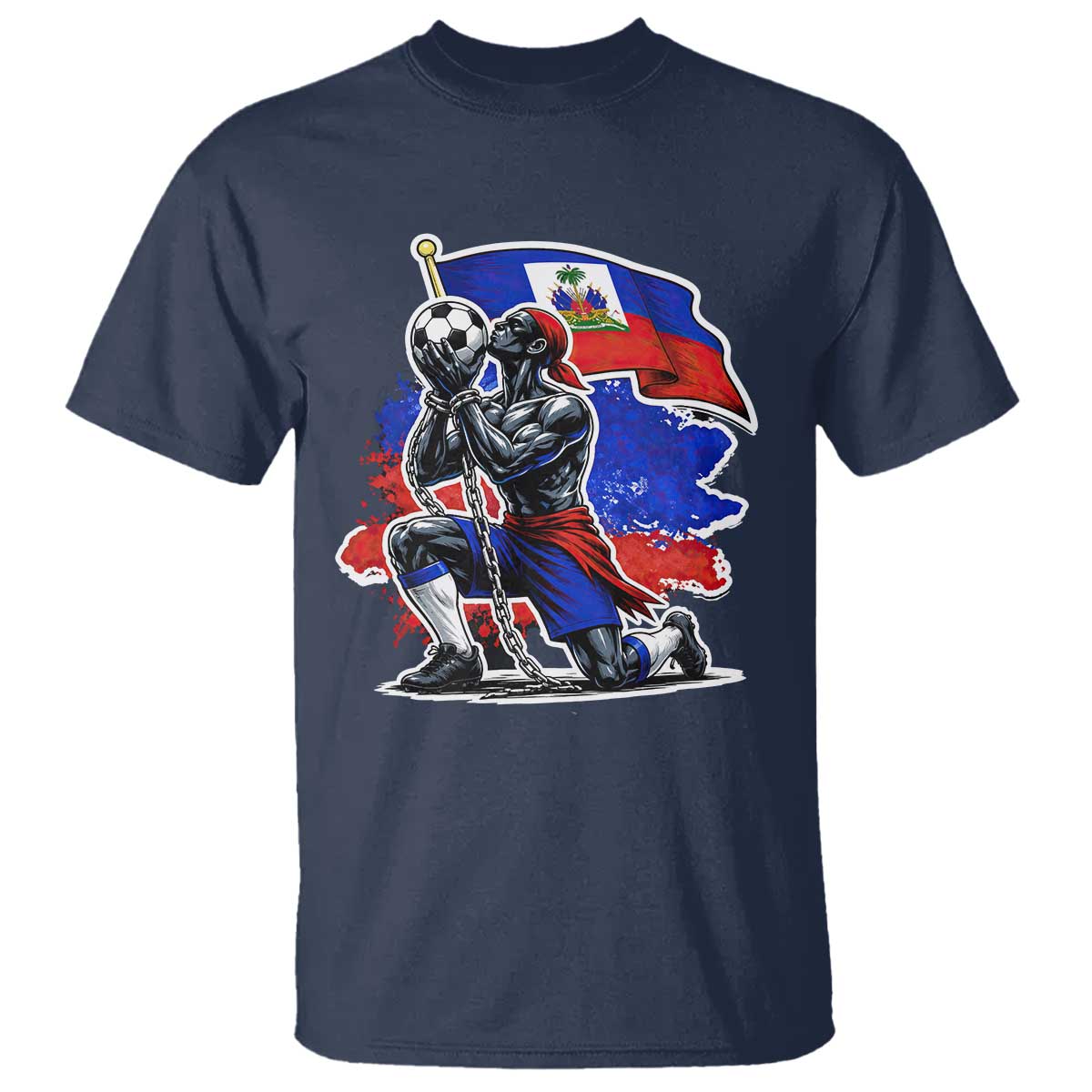 Proud Haiti Soccer Fan T Shirt Ayiti Heritage Pride