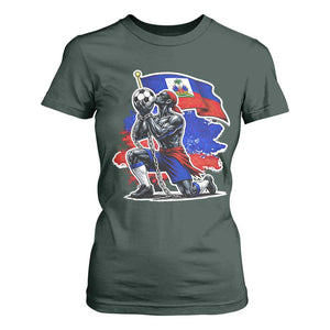 Proud Haiti Soccer Fan T Shirt For Women Ayiti Heritage Pride