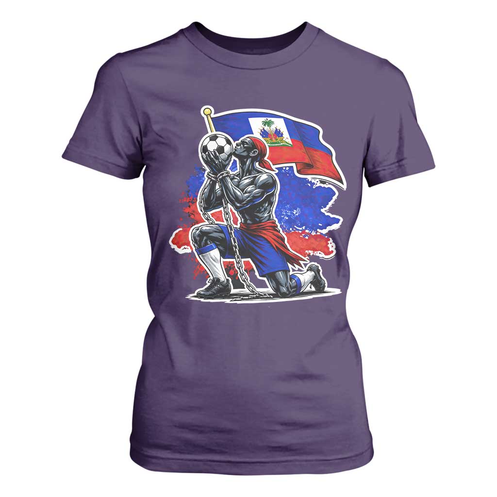 Proud Haiti Soccer Fan T Shirt For Women Ayiti Heritage Pride