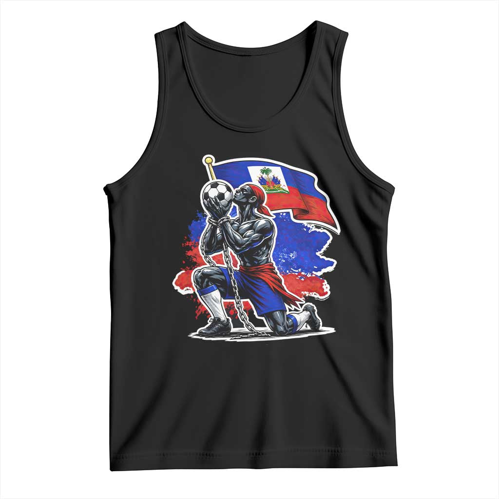 Proud Haiti Soccer Fan Tank Top Ayiti Heritage Pride TS12 Black Print Your Wear