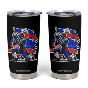 Proud Haiti Soccer Fan Tumbler Cup Ayiti Heritage Pride