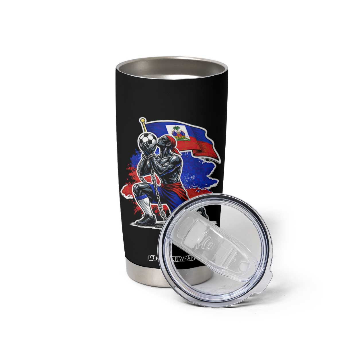 Proud Haiti Soccer Fan Tumbler Cup Ayiti Heritage Pride