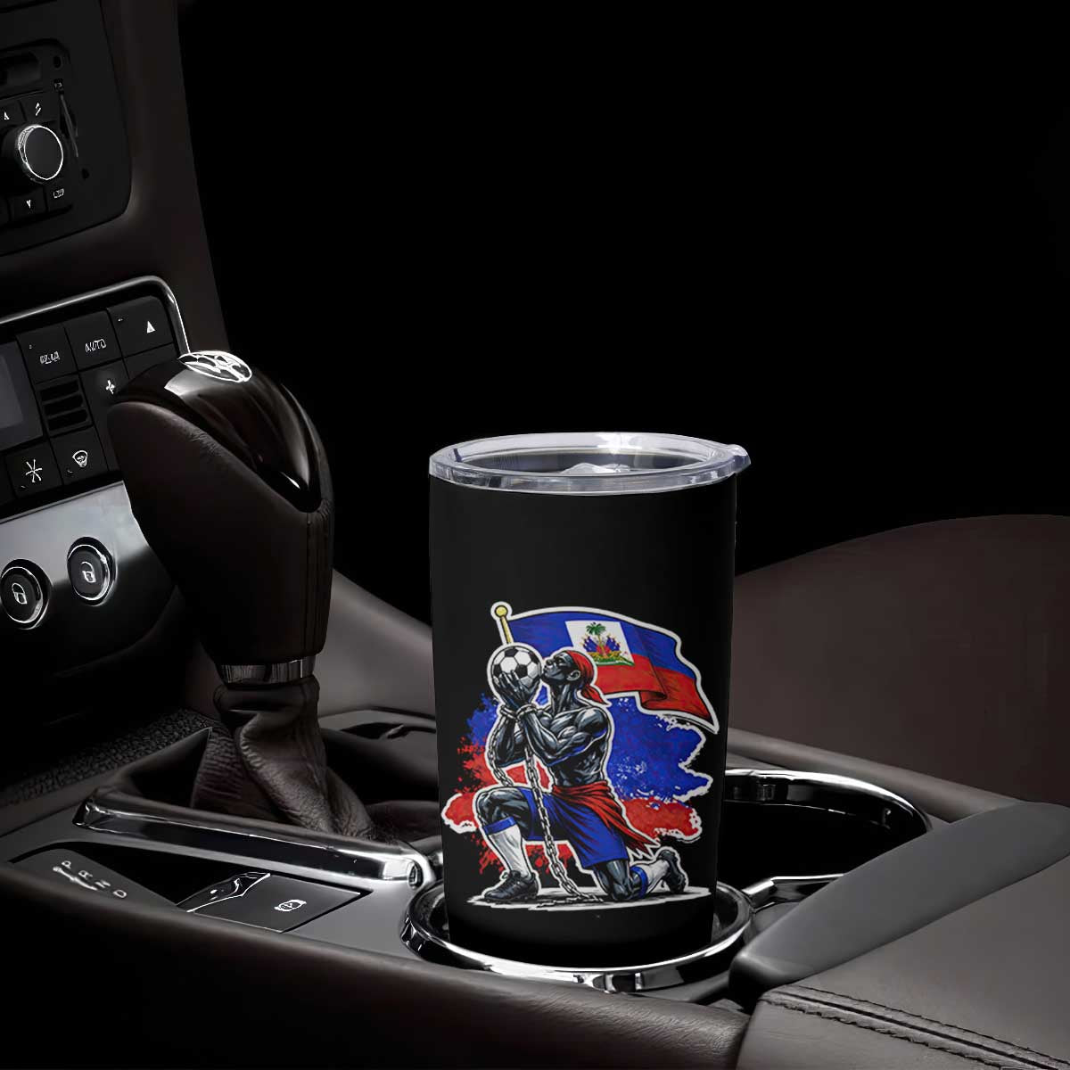 Proud Haiti Soccer Fan Tumbler Cup Ayiti Heritage Pride