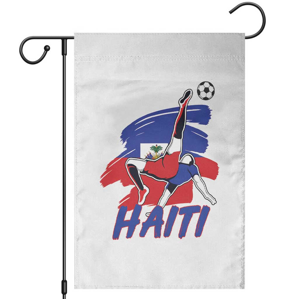 Caribbean Soccer Lover Gift Garden Flag Haitian Heritage Pride