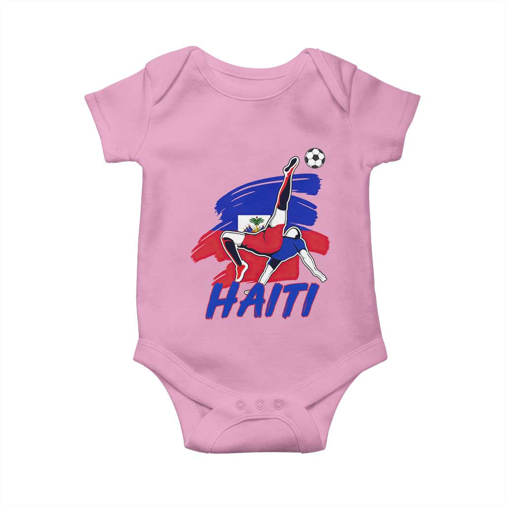 Caribbean Soccer Lover Gift Baby Onesie Haitian Heritage Pride
