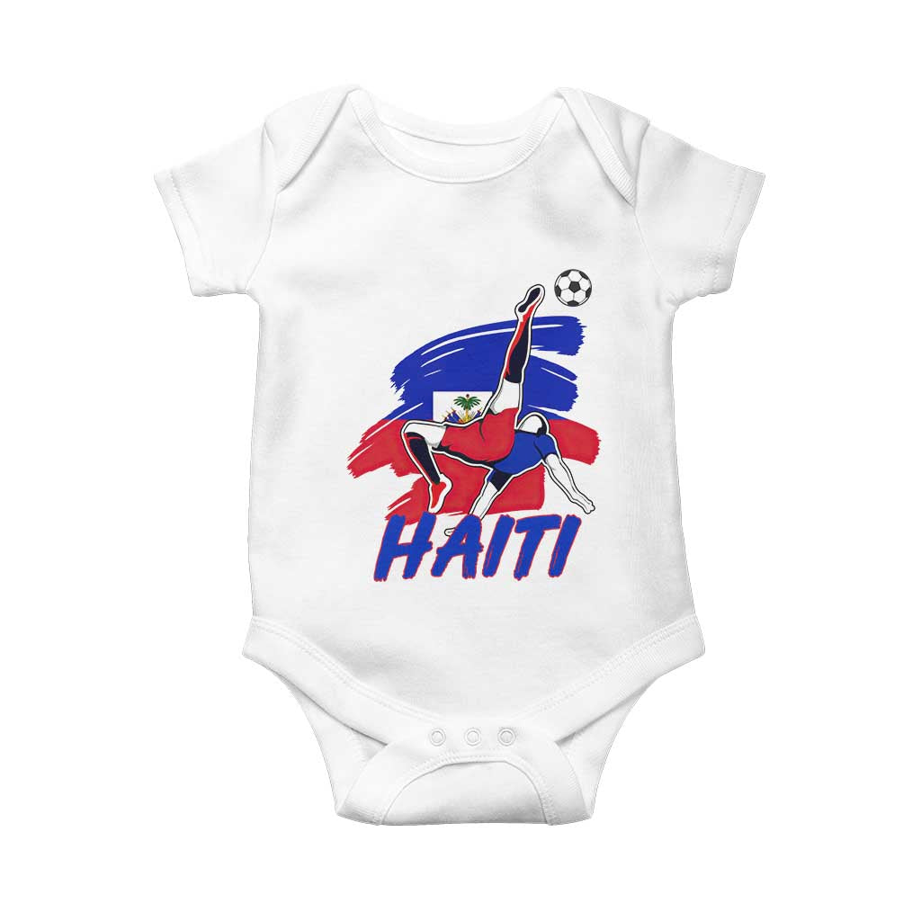 Caribbean Soccer Lover Gift Baby Onesie Haitian Heritage Pride TS12 White Print Your Wear
