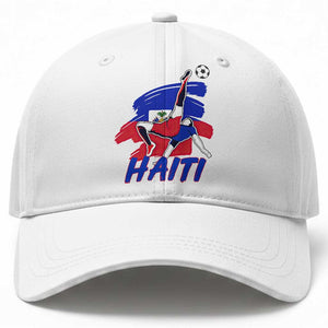 Caribbean Soccer Lover Gift Baseball Cap Haitian Heritage Pride