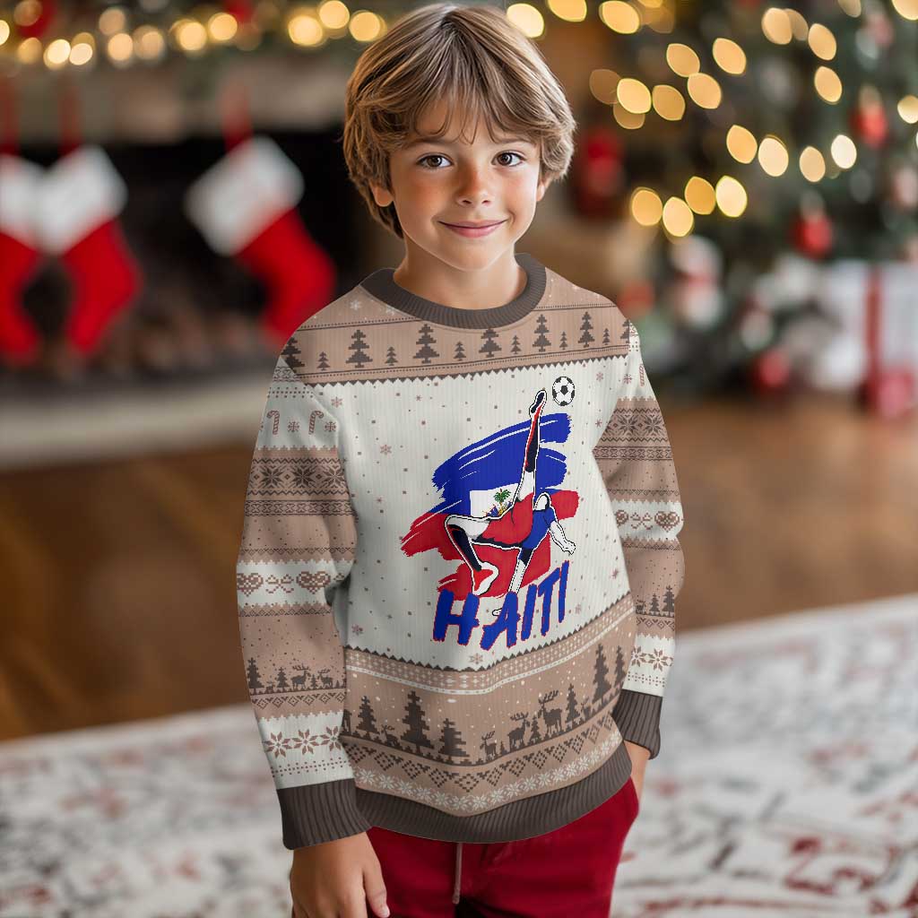 Caribbean Soccer Lover Gift Ugly Christmas Sweater Haitian Heritage Pride