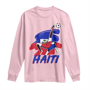 Caribbean Soccer Lover Gift Long Sleeve Shirt Haitian Heritage Pride