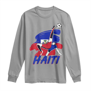 Caribbean Soccer Lover Gift Long Sleeve Shirt Haitian Heritage Pride