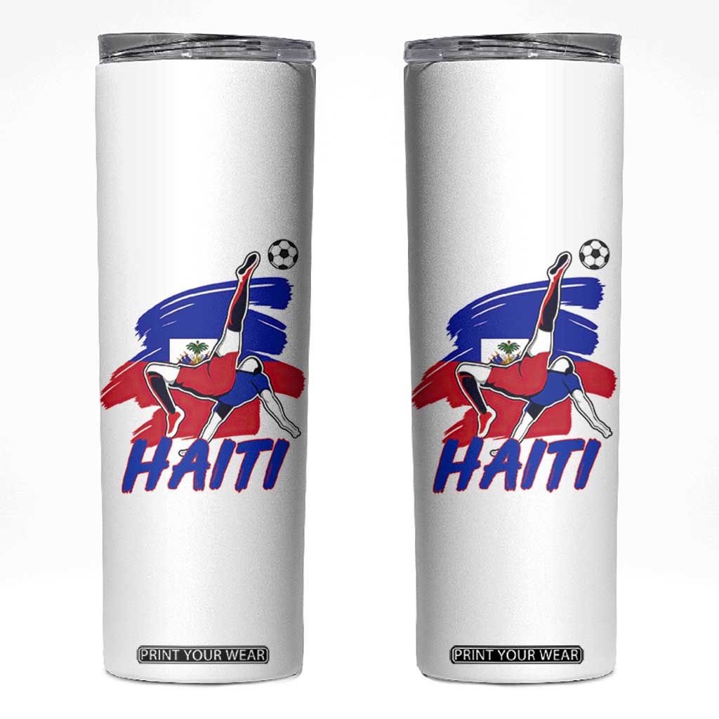 Caribbean Soccer Lover Gift Skinny Tumbler Haitian Heritage Pride
