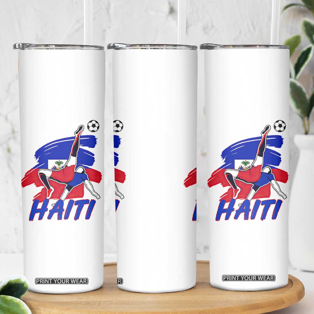 Caribbean Soccer Lover Gift Skinny Tumbler Haitian Heritage Pride