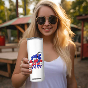 Caribbean Soccer Lover Gift Skinny Tumbler Haitian Heritage Pride