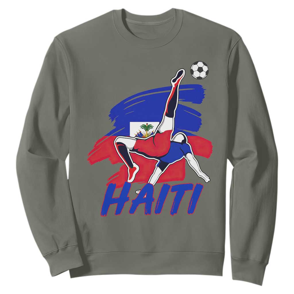 Caribbean Soccer Lover Gift Sweatshirt Haitian Heritage Pride
