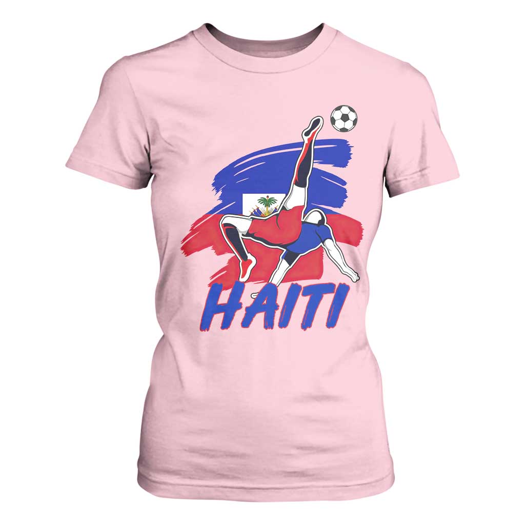 Caribbean Soccer Lover Gift T Shirt For Women Haitian Heritage Pride