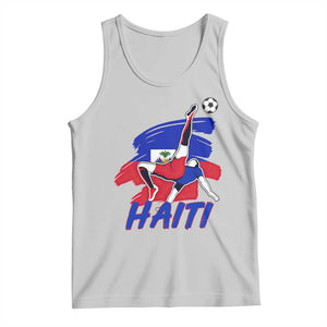 Caribbean Soccer Lover Gift Tank Top Haitian Heritage Pride TS12 Ash Print Your Wear