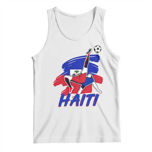 Caribbean Soccer Lover Gift Tank Top Haitian Heritage Pride TS12 White Print Your Wear