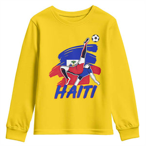 Caribbean Soccer Lover Gift Youth Sweatshirt Haitian Heritage Pride