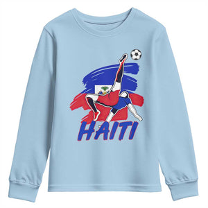 Caribbean Soccer Lover Gift Youth Sweatshirt Haitian Heritage Pride