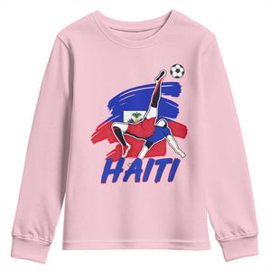 Caribbean Soccer Lover Gift Youth Sweatshirt Haitian Heritage Pride
