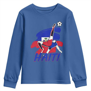 Caribbean Soccer Lover Gift Youth Sweatshirt Haitian Heritage Pride