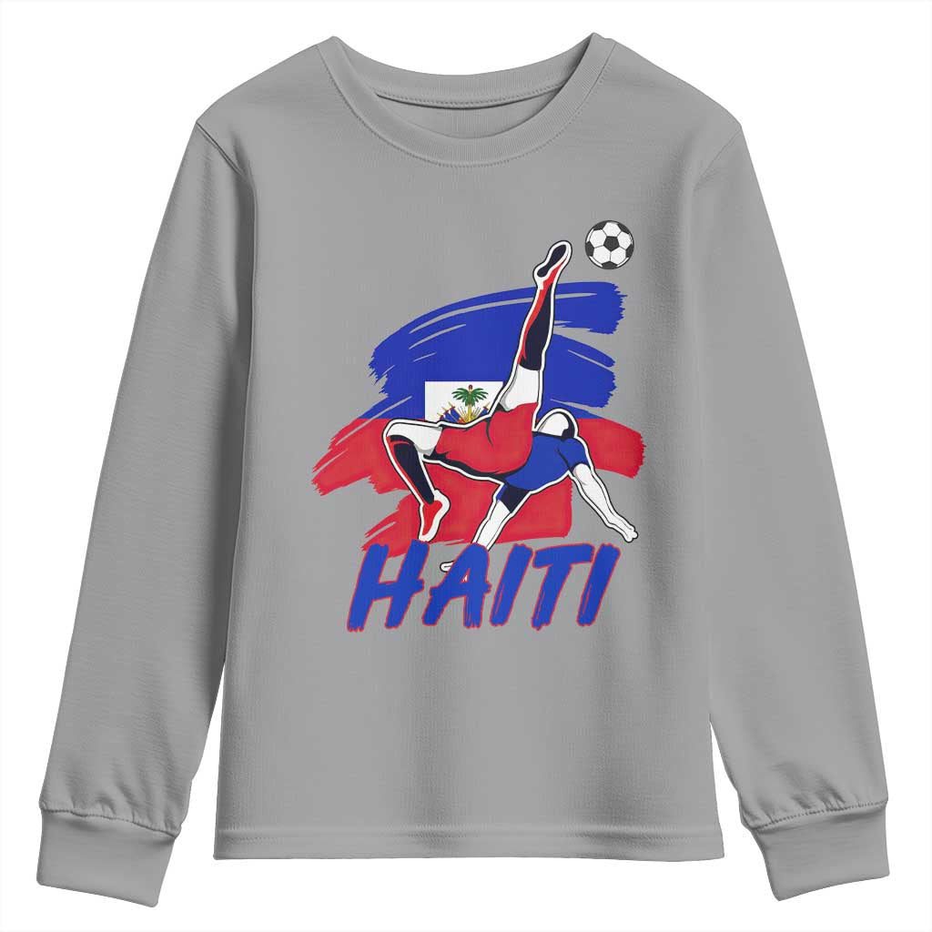 Caribbean Soccer Lover Gift Youth Sweatshirt Haitian Heritage Pride