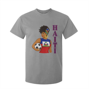 Haitian Soccer Fan Girl T Shirt For Kid Ayiti Heritage Pride Football Lover TS12 Sport Gray Print Your Wear