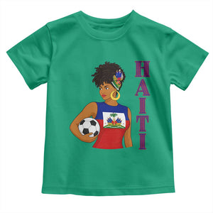 Haitian Soccer Fan Girl Toddler T Shirt Ayiti Heritage Pride Football Lover TS12 Irish Green Print Your Wear