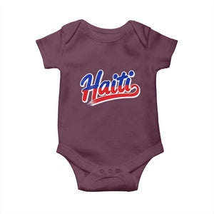 Ayiti Cheri Haiti Pride Gift For Proud Haitians Baby Onesie TS12 Maroon Print Your Wear