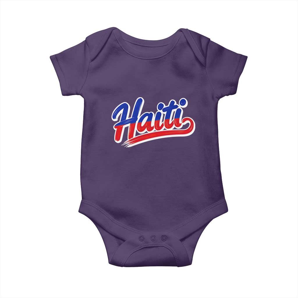 Ayiti Cheri Haiti Pride Gift For Proud Haitians Baby Onesie TS12 Purple Print Your Wear