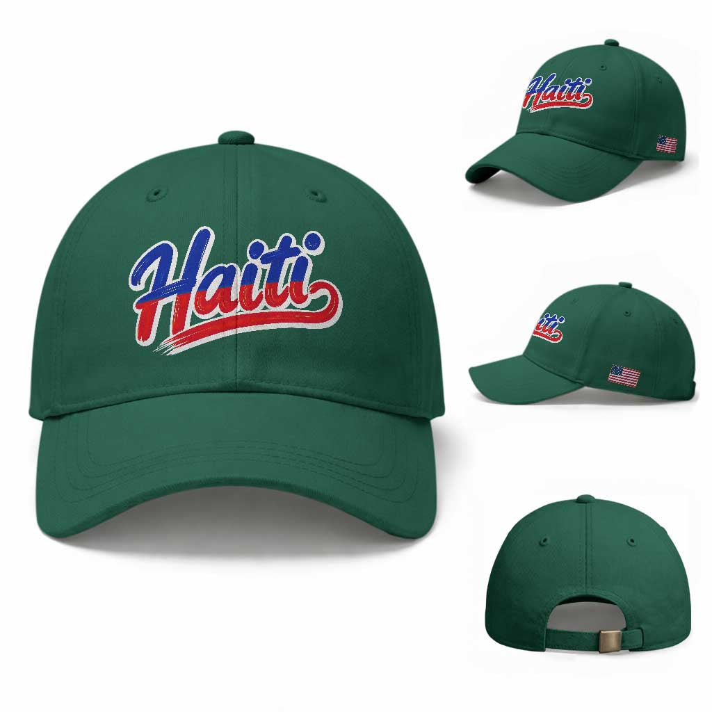 Ayiti Cheri Haiti Pride Gift For Proud Haitians Baseball Cap TS12 Baseball Cap Universal Fit Irish Green Print Your Wear