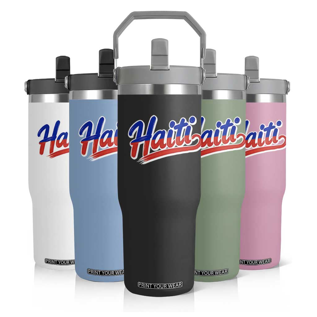 Ayiti Cheri Haiti Pride Gift For Proud Haitians Flip Straw Tumbler