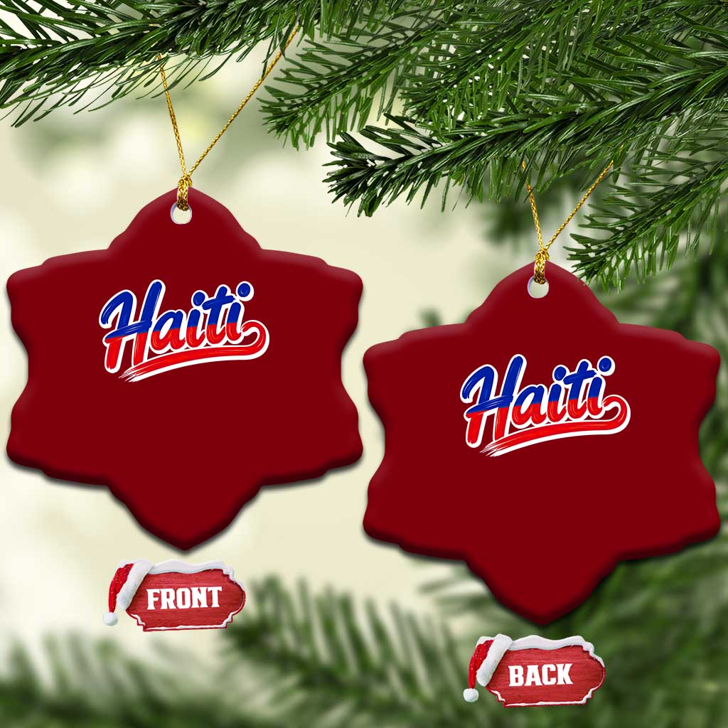 Ayiti Cheri Haiti Pride Gift For Proud Haitians Ceramic Ornament