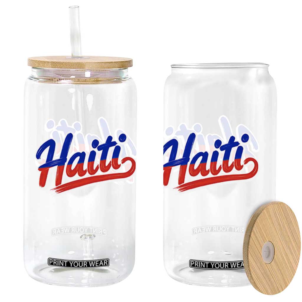 Ayiti Cheri Haiti Pride Gift For Proud Haitians Glass Can