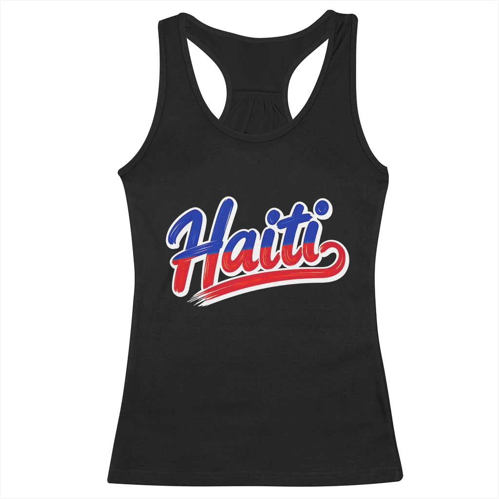 Ayiti Cheri Haiti Pride Gift For Proud Haitians Racerback Tank Top TS12 Black Print Your Wear