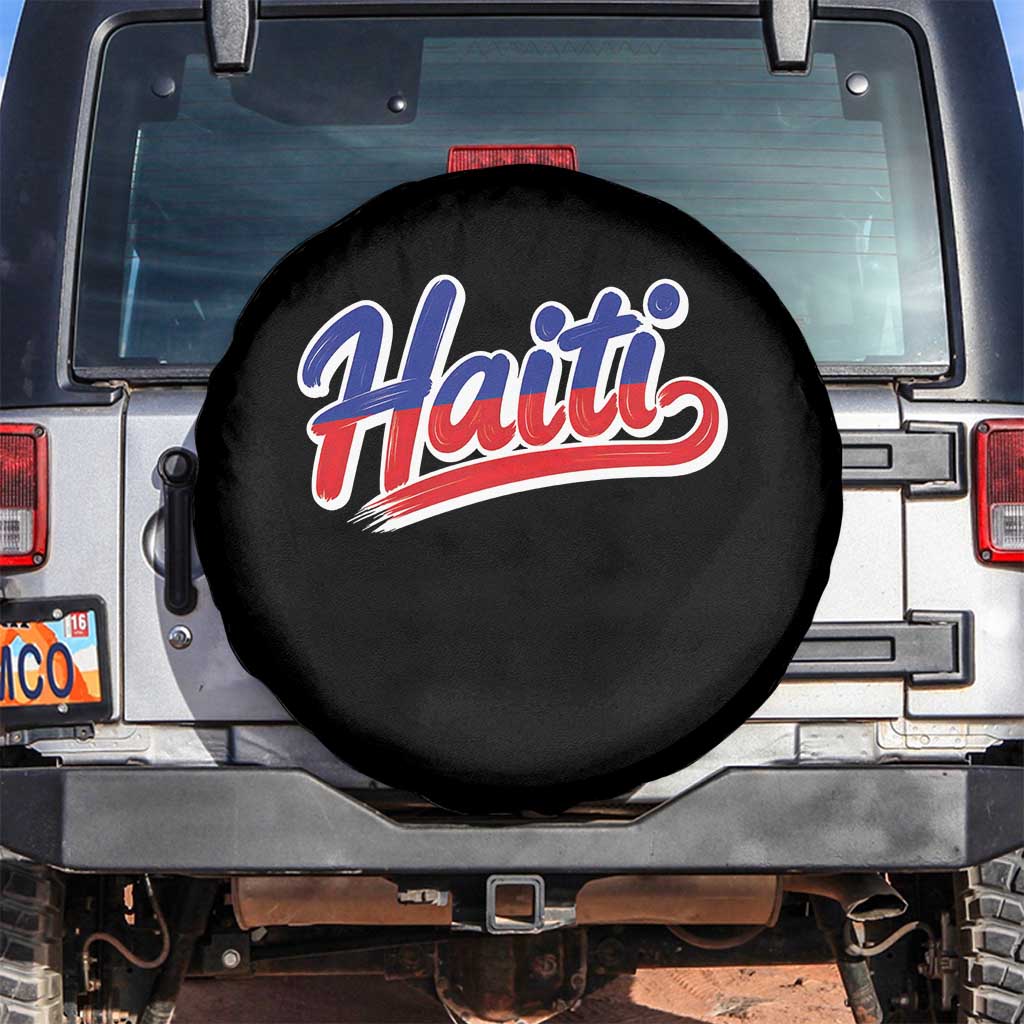 Ayiti Cheri Haiti Pride Gift For Proud Haitians Spare Tire Cover TS12 No hole Black Print Your Wear