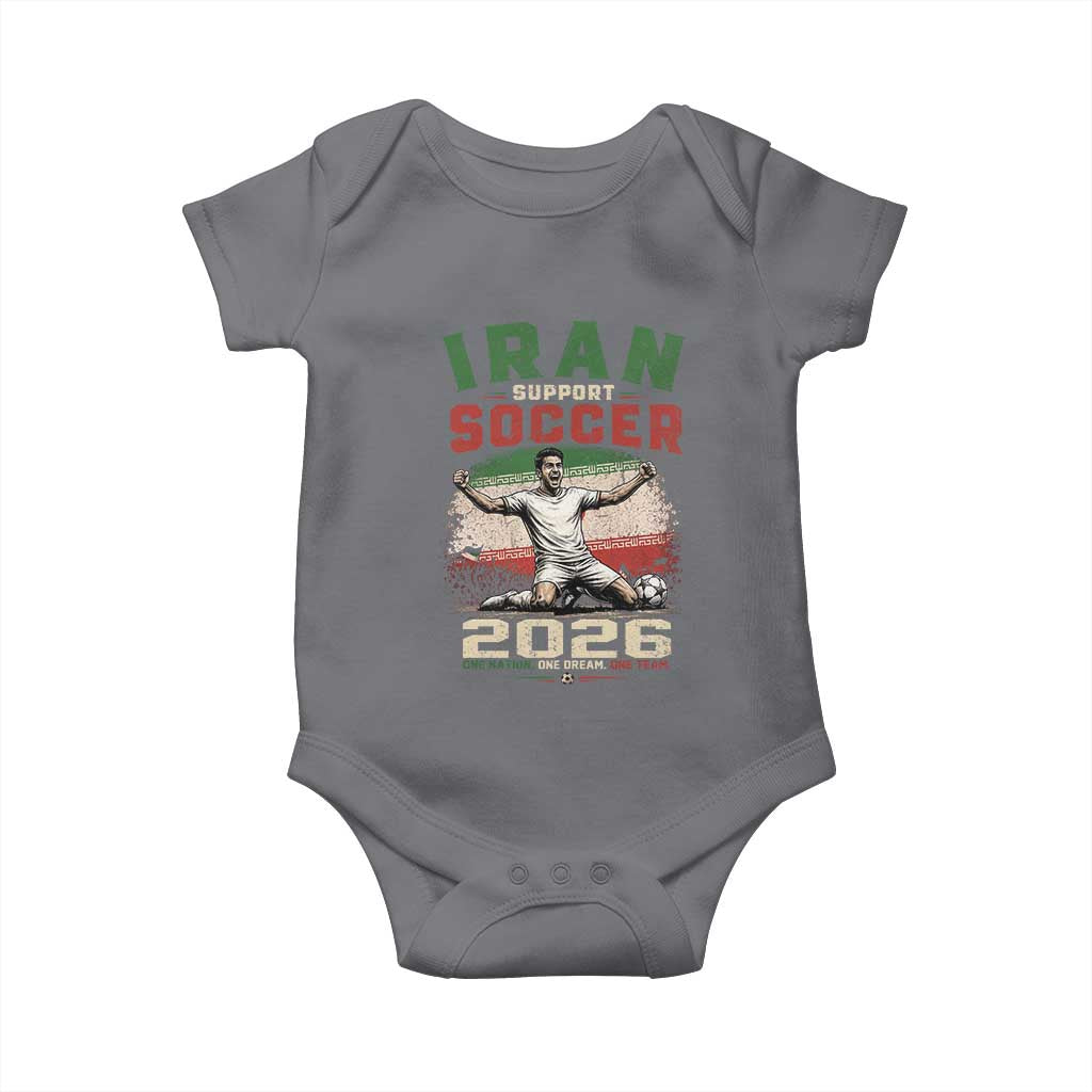 Iran Soccer Fan Gift Baby Onesie One Nation One Team One Dream