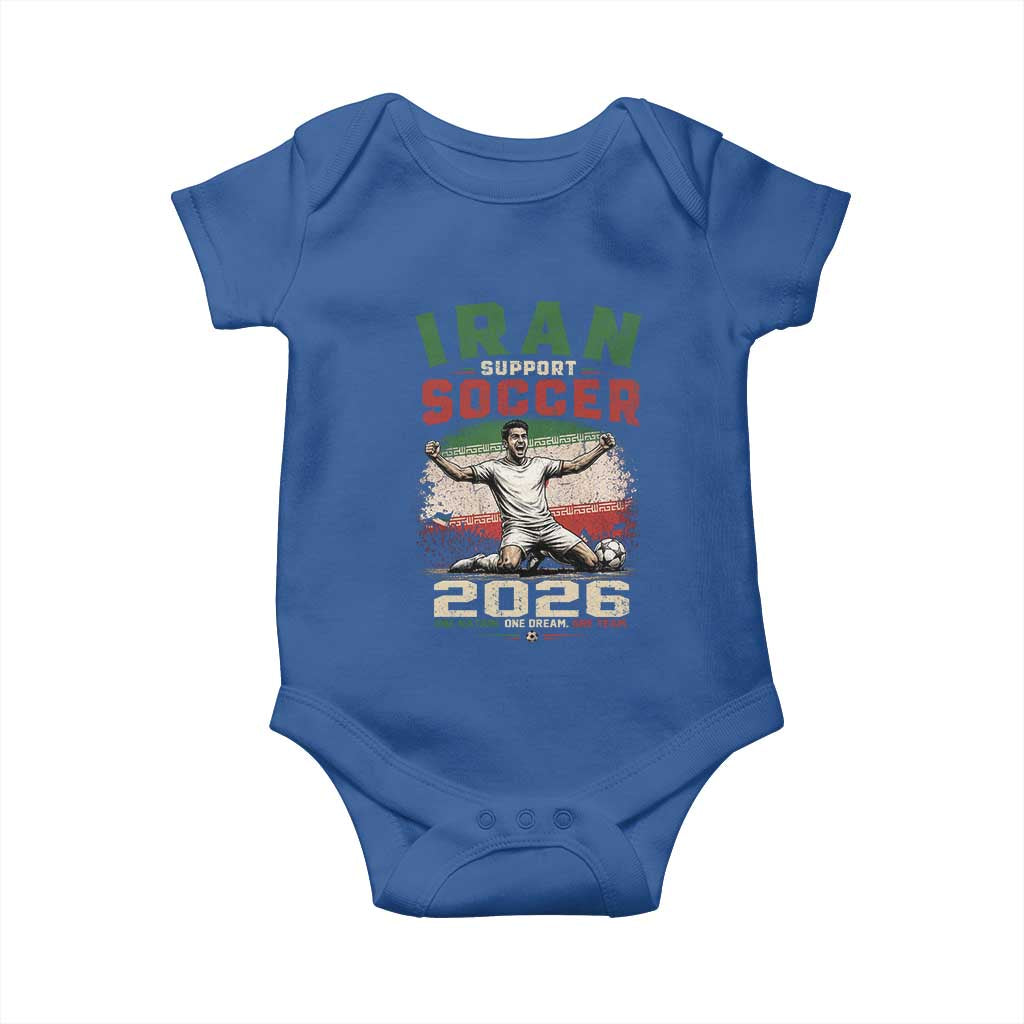 Iran Soccer Fan Gift Baby Onesie One Nation One Team One Dream