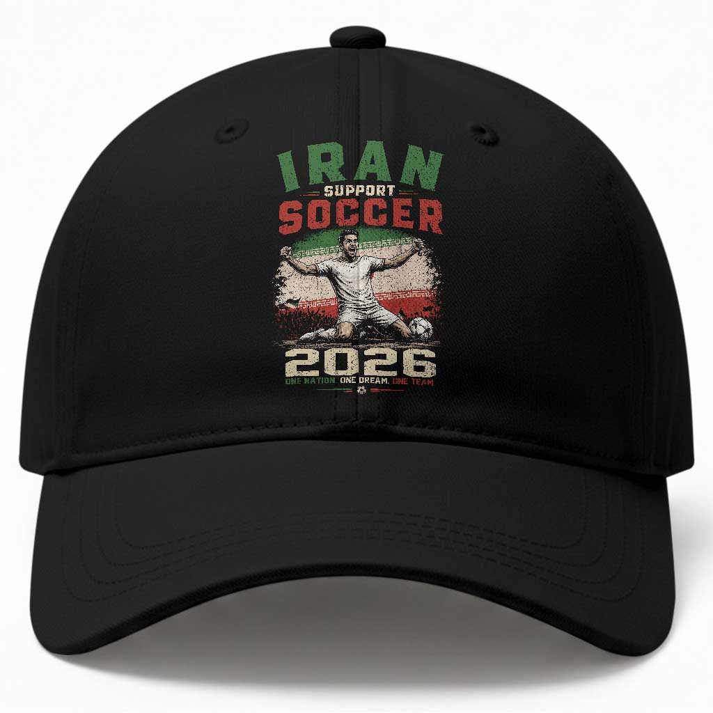Iran Soccer Fan Gift Baseball Cap One Nation One Team One Dream