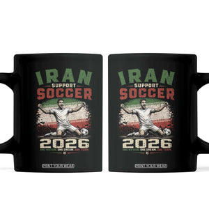 Iran Soccer Fan Gift Coffee Mug One Nation One Team One Dream