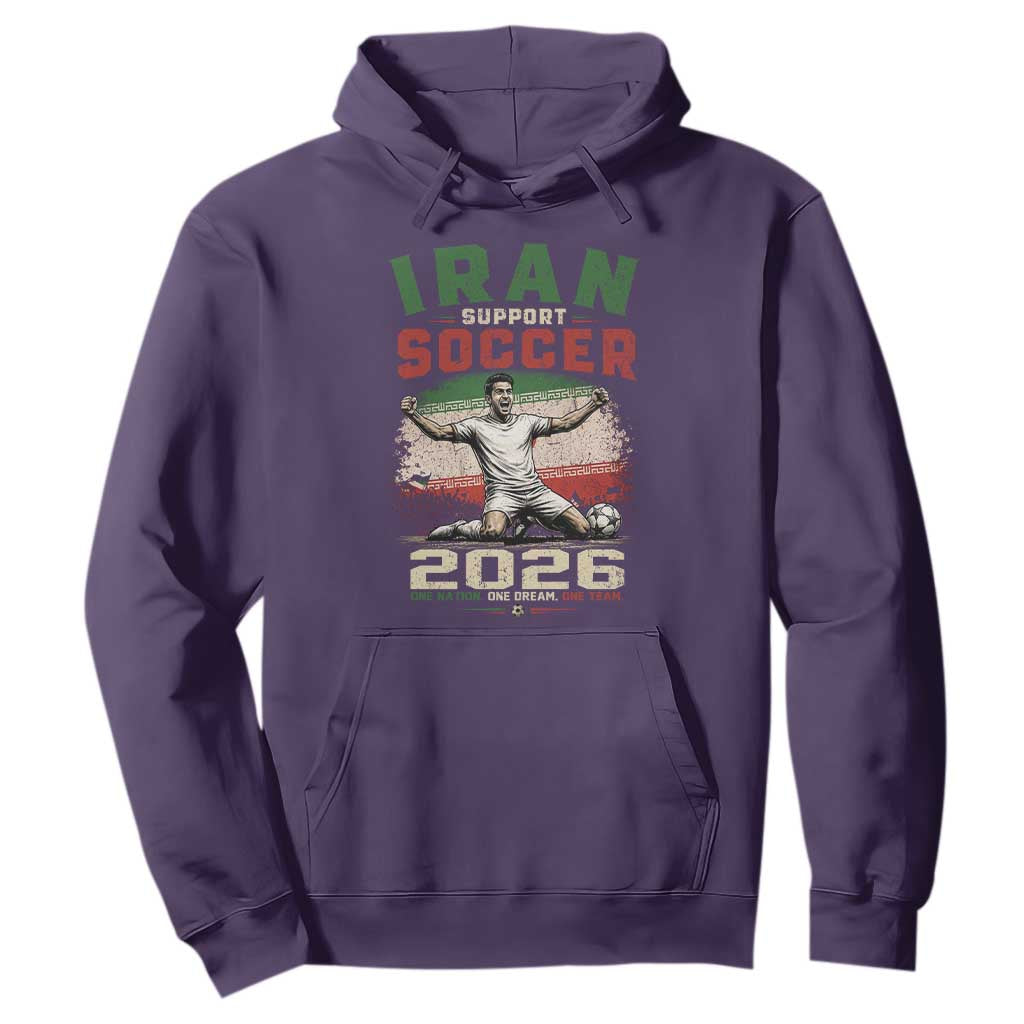 Iran Soccer Fan Gift Hoodie One Nation One Team One Dream