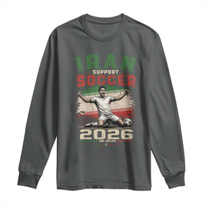 Iran Soccer Fan Gift Long Sleeve Shirt One Nation One Team One Dream
