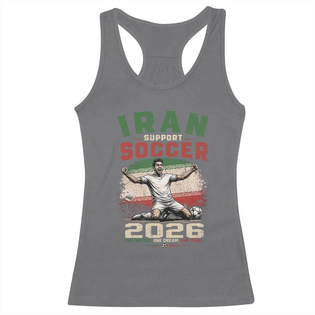 Iran Soccer Fan Gift Racerback Tank Top One Nation One Team One Dream